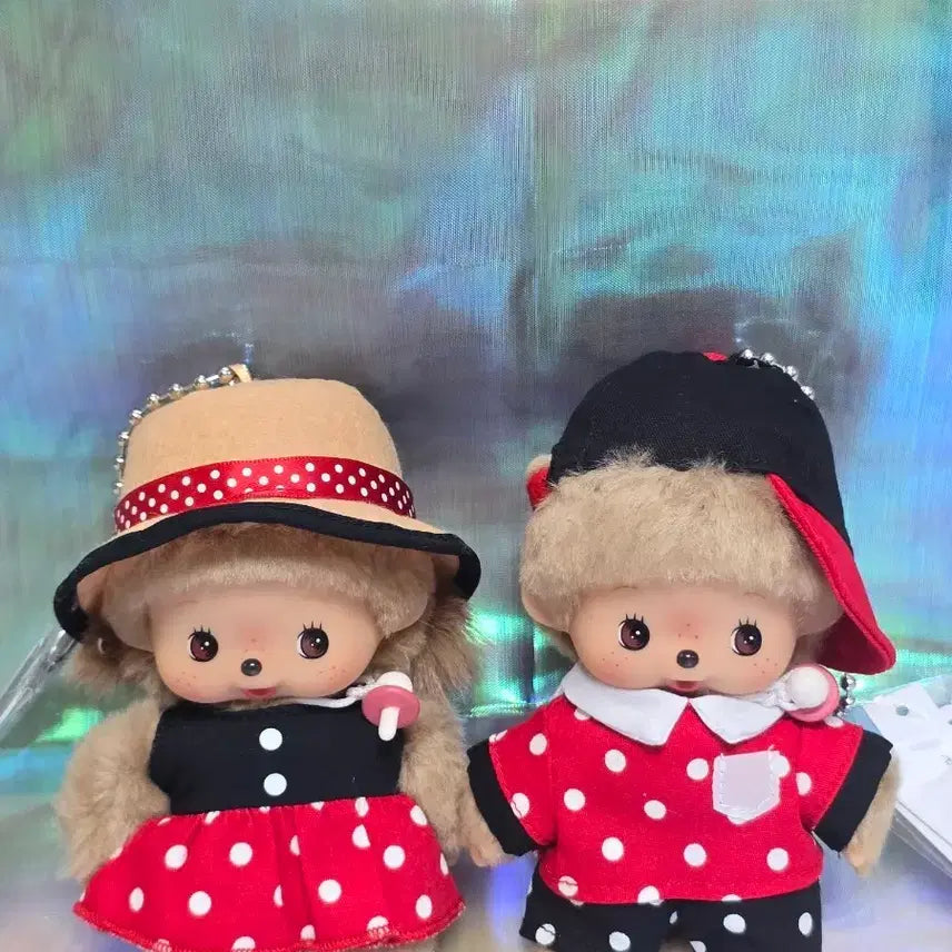 [BUNJANG] Baby Chichi Couple Dolls with Polka Dot Outfits / 홍콩 도트 베비치치 남여세트