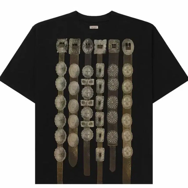 [BUNJANG] Kapital Konco Short Sleeve T-Shirt Black / M) 캐피탈 콘초 반팔 티셔츠 블랙