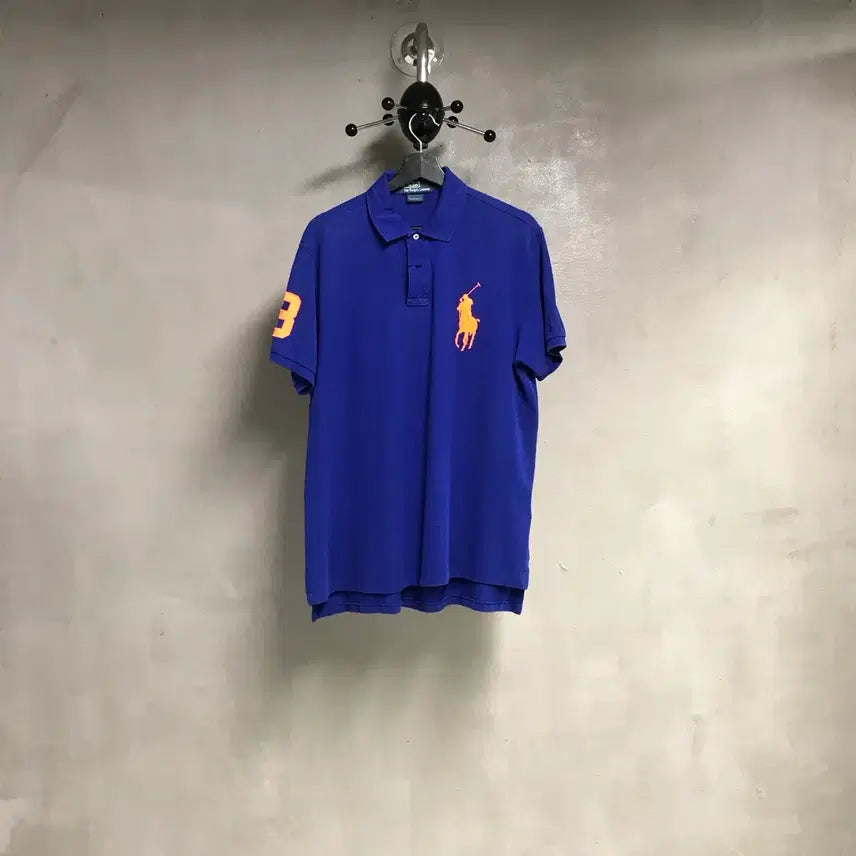 [BUNJANG] Polo Ralph Lauren Big Pony Polo T-Shirt Blue L / 폴로 랄프로렌 빅포니 PK 반팔 카라티 블루 L