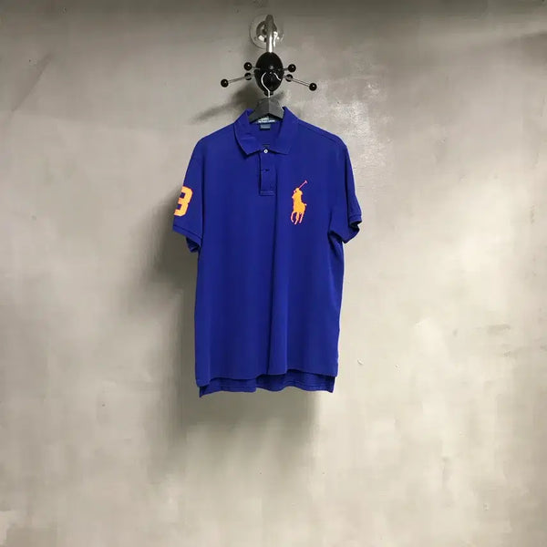 [BUNJANG] Polo Ralph Lauren Big Pony Polo T-Shirt Blue L / 폴로 랄프로렌 빅포니 PK 반팔 카라티 블루 L