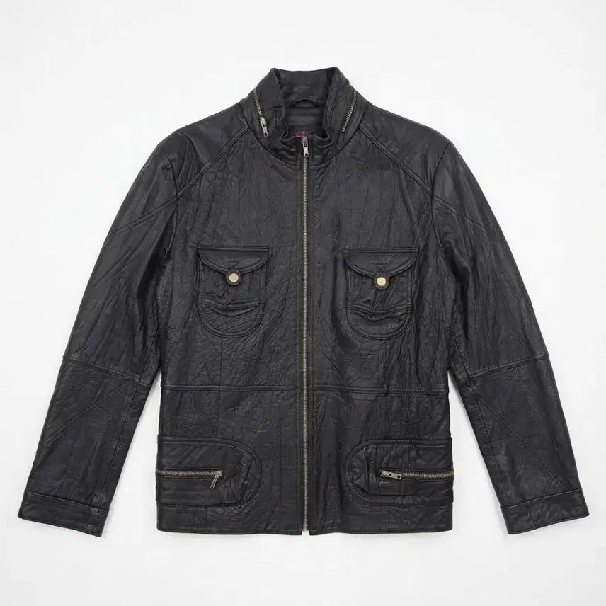 [BUNJANG] Eva Junie Men's Leather Jacket / Eva Junie 남성 가죽 자켓 100