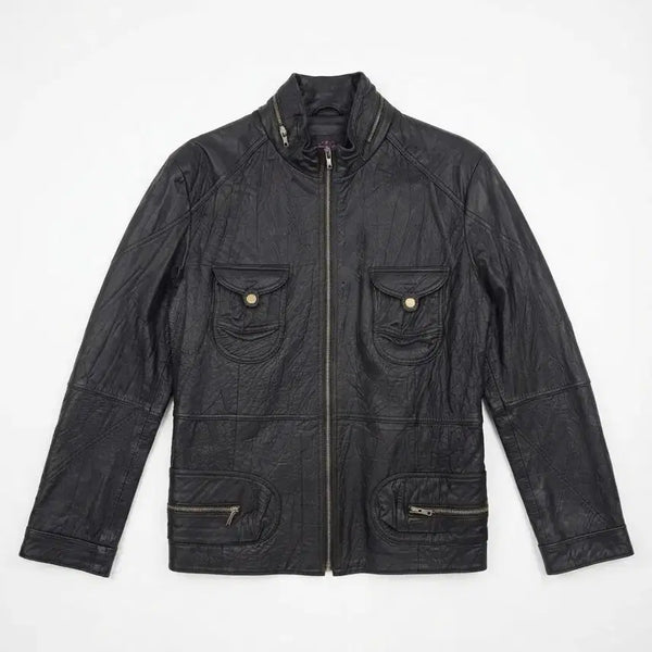 [BUNJANG] Eva Junie Men's Leather Jacket / Eva Junie 남성 가죽 자켓 100