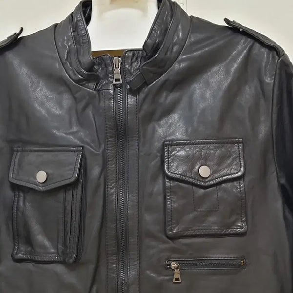 [BUNJANG] Spao Genuine Goat Leather Jacket (Men's, Dry 100) / 염소가죽자켓/스파오/깨끗한/정품/남성/마른100