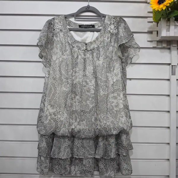 [BUNJANG] GGPX New York Chiffon Lace Long Blouse / #여성의류쉬폰 소재에 레이스 패턴이 더해져 고급스러운 GGPX 뉴욕 롱블라우스