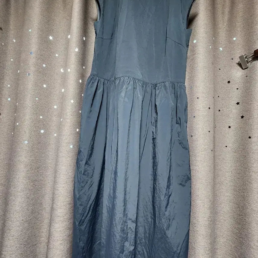 [BUNJANG] Demian Nylon Navy Long Dress / 데미안 나일론 네이비색 롱 원피스-66