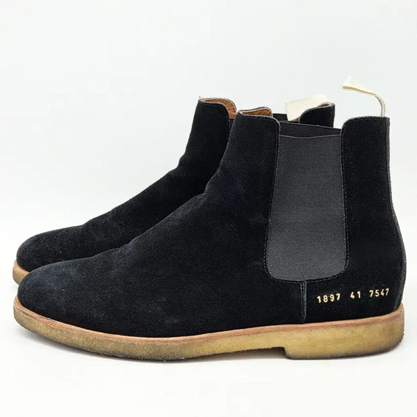 [BUNJANG] Common Projects Suede Chelsea Boots Black (Size 41) / 커먼프로젝트 스웨이드 첼시부츠 블랙 (41)