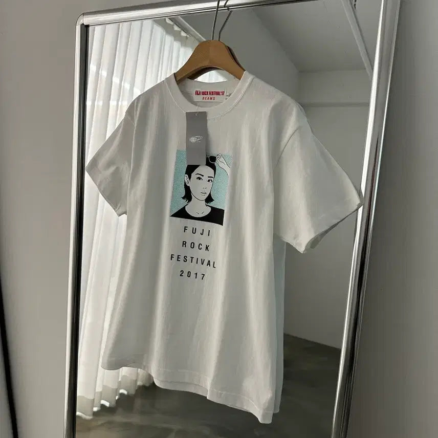 [BUNJANG] BeAMS x KYNE Fuji Rock Festival Collaboration Short Sleeve T-Shirt (White, Size S) / BeAMS KYNE 빔즈 후지락페스티벌 키네 콜라보 반팔 티셔츠