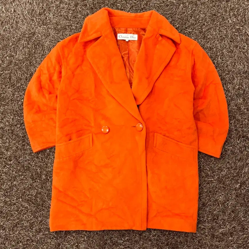 [BUNJANG] Christian Dior Wool Oversized Orange Double Coat / 11 크리스찬 디올 울 오버핏 오렌지 더블 코트