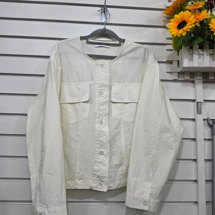 [BUNJANG] Avec Elle Ivory Cotton Jacket / #여성의류아베끄엘의 아이보리색 코튼 자켓