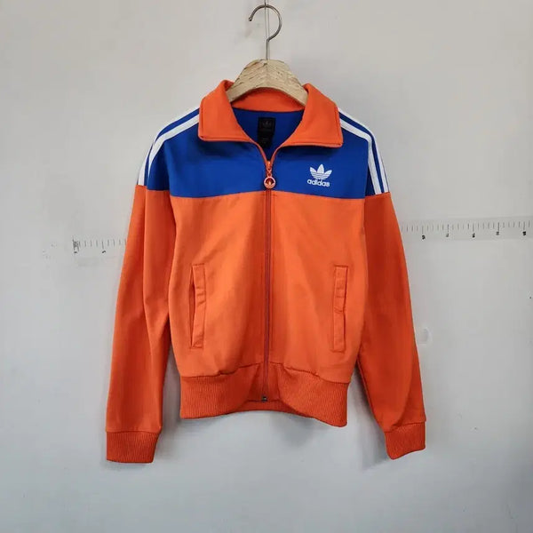 [BUNJANG] Adidas Orange Blue Color Block Track Top / 아디다스 오렌지 블루 트랙탑