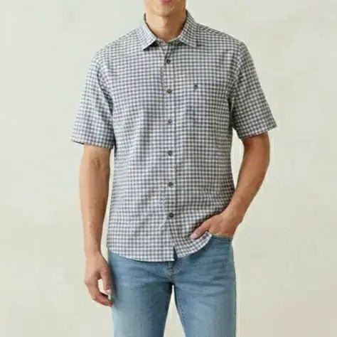 [BUNJANG] Daks Seersucker Short-Sleeve Shirt Men's 105 / [105]닥스 시어서커 반팔 셔츠