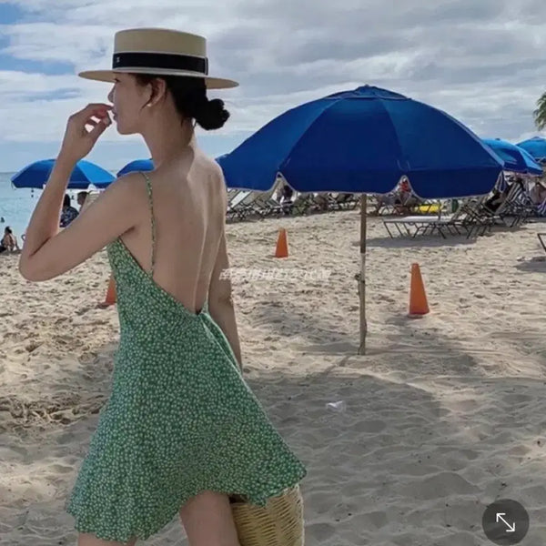 [BUNJANG] Floral Sleeveless Mini Dress for Vacation / 휴양지 원피스