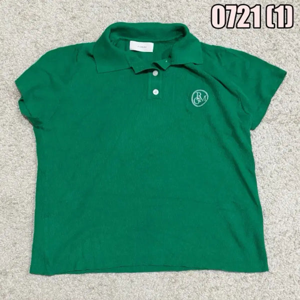 [BUNJANG] Pigment Cotton Short Sleeve Polo Shirt Green / 피그먼트 반팔 카라티 그린