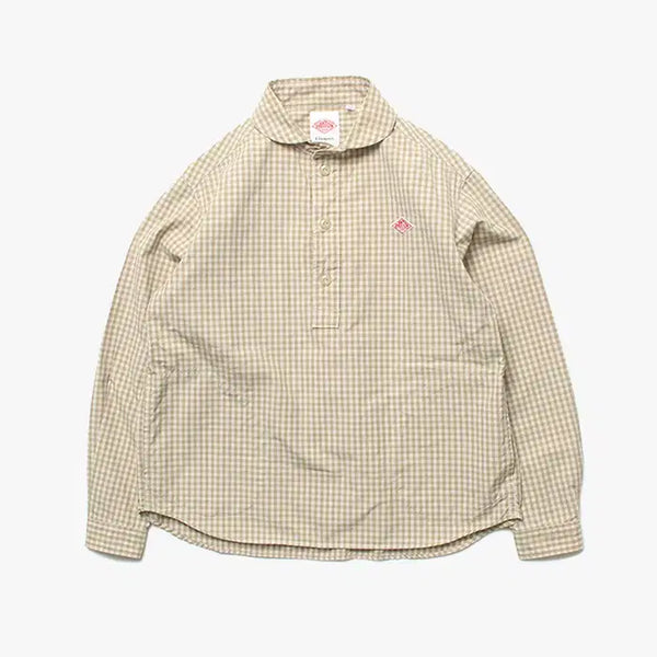 [BUNJANG] Danton Short Sleeve Anorak Shirt Lime Women's Size 34 / DANTON "Check Shirts"