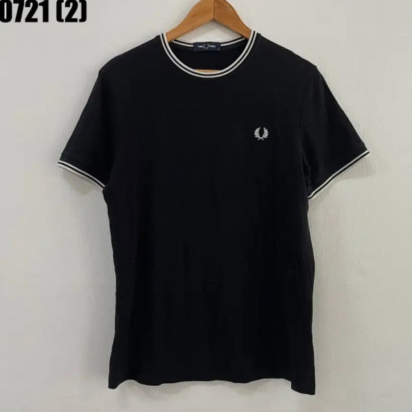 [BUNJANG] Fred Perry Cotton T-Shirt Black / 프레드페리 반팔 티셔츠 블랙
