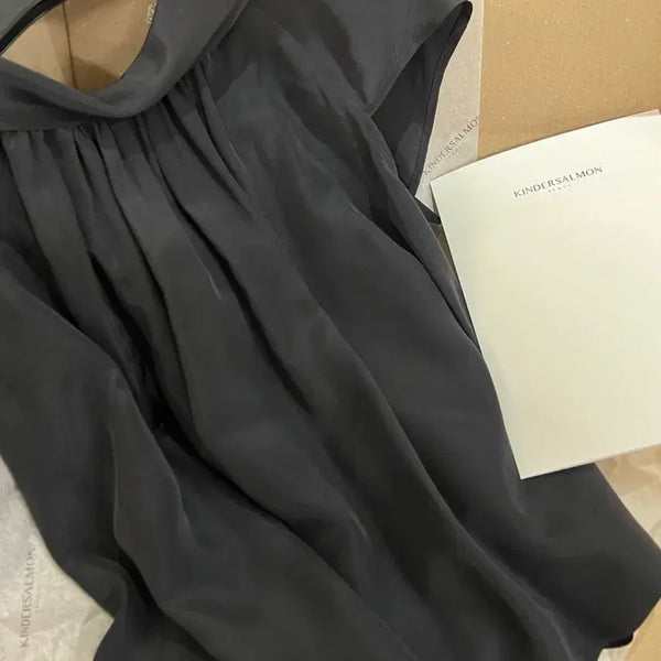 [BUNJANG] Kinder Salmon Gathered Blouse / 킨더살몬 게더 블라우스