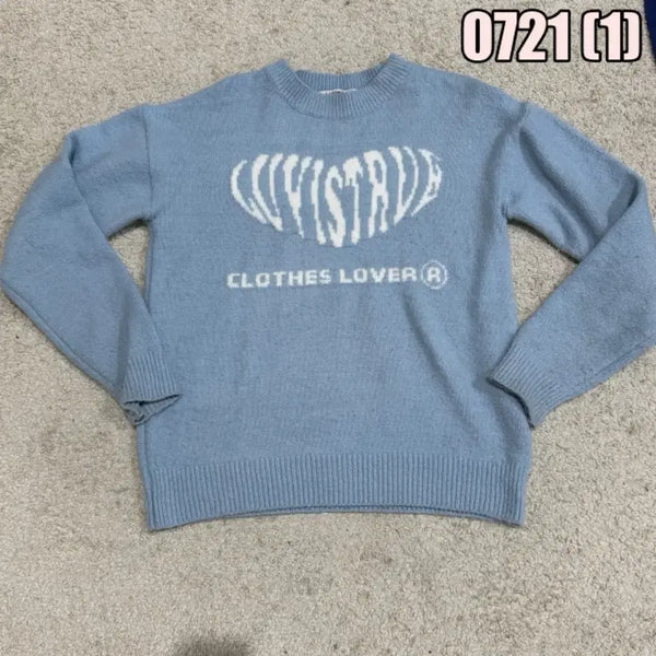 [BUNJANG] Love is True Sky Blue Knit / 러브이즈트루 스카이 블루 니트