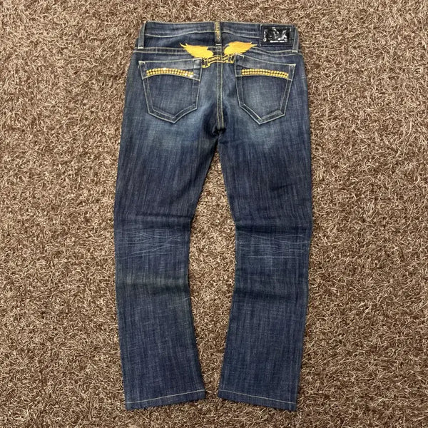 [BUNJANG] Robins Jean Straight Washed Denim Pants / 25 로빈스진 스트레이트 워싱 데님 팬츠