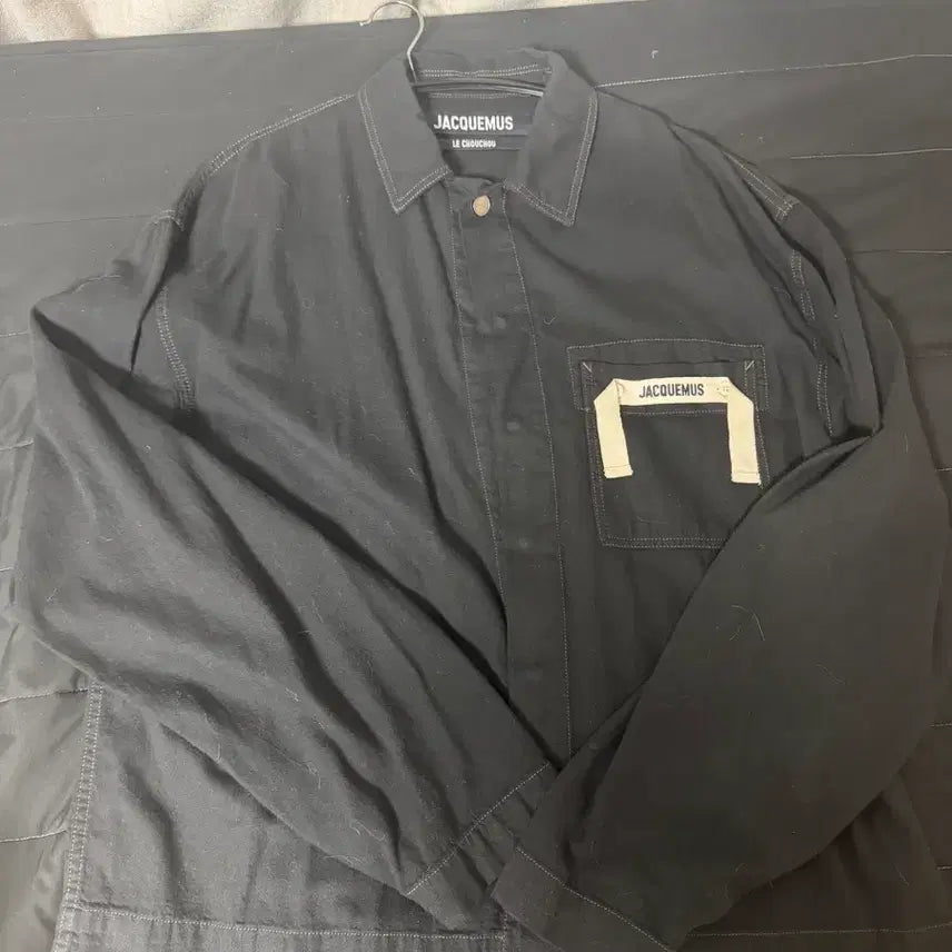 [BUNJANG] Jacquemus La Chemise de Nîmes Denim Shirt Black Brown / 자크뮈스 라 슈미즈 드 니메스 데님 셔츠 블랙 브라운