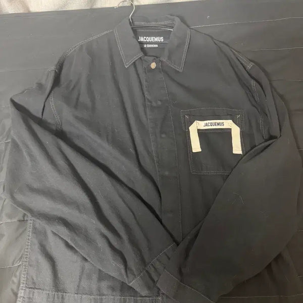 [BUNJANG] Jacquemus La Chemise de Nîmes Denim Shirt Black Brown / 자크뮈스 라 슈미즈 드 니메스 데님 셔츠 블랙 브라운