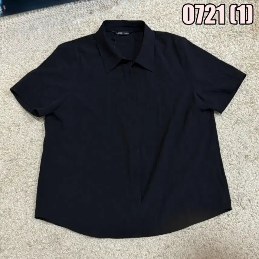 [BUNJANG] MIXXO Basic Black Short-Sleeve Shirt / MIXXO 기본 검정 반팔 셔츠