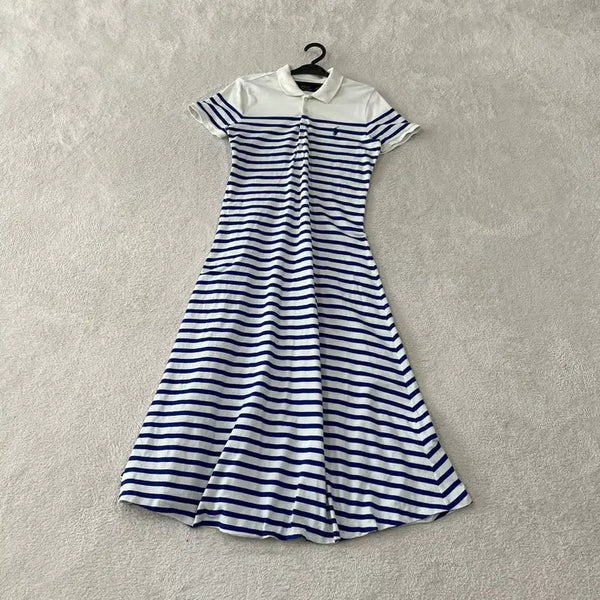 [BUNJANG] Polo Ralph Lauren Women's Short Sleeve Dress Shirt M / M 폴로 여성 반팔원피스카라티