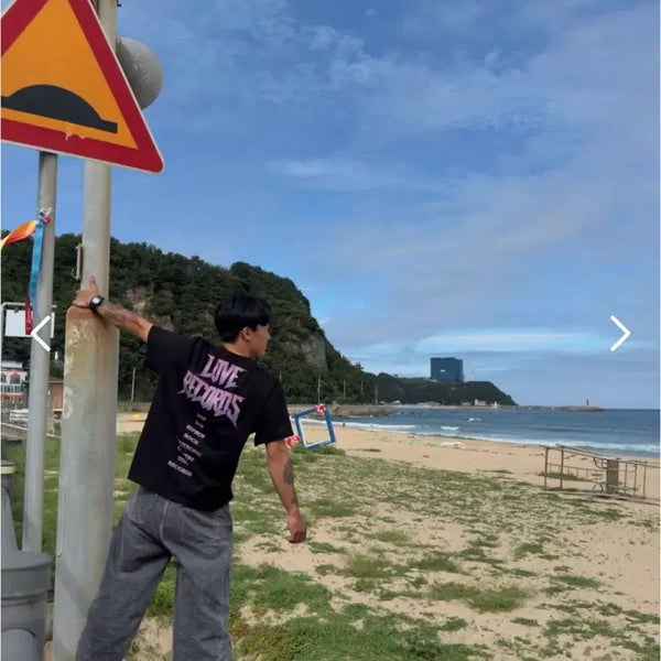 [BUNJANG] Love Records Black T-Shirt Medium / 새상품) 러브레코즈 반팔 블랙 M