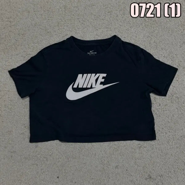 [BUNJANG] Nike Black Cropped T-Shirt / 나이키 크롭 반팔 티셔츠 블랙