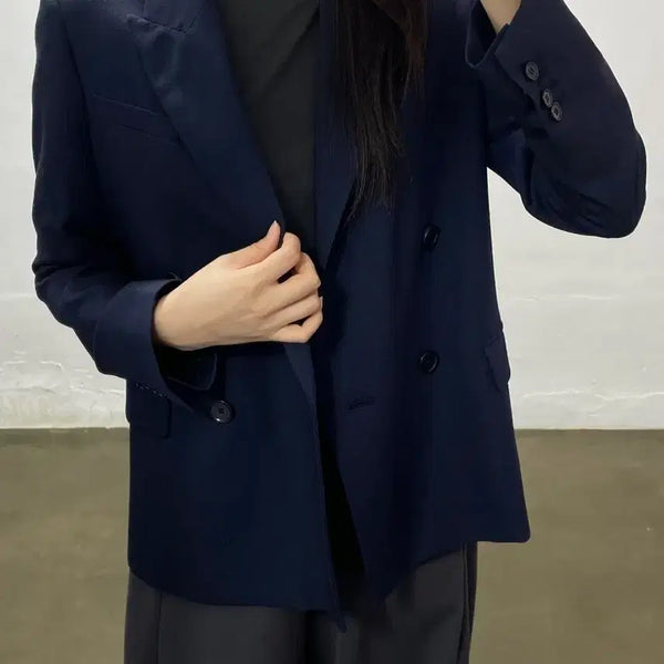 [BUNJANG] COS Navy Double-Button Blazer Jacket EUR 32 / COS 네이비 더블 버튼 자켓 EUR 32