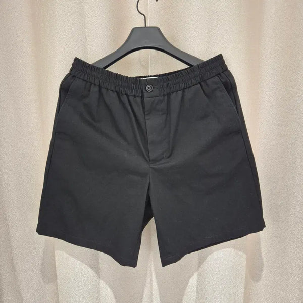 [BUNJANG] Ami Paris Black Cotton Elasticated Waist Ami de Coeur Shorts / (L)아미 블랙 코튼 엘라스티케이티드 웨이스트 아미 드 하트 쇼츠 반바지