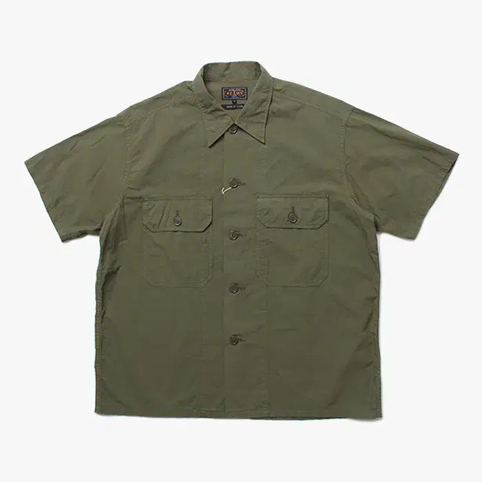 [BUNJANG] BEAMS PLUS Khaki Seersucker Half Shirts / BEAMS PLUS "Khaki Half Shirts"