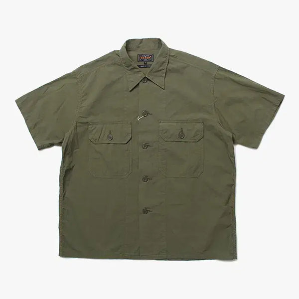 [BUNJANG] BEAMS PLUS Khaki Seersucker Half Shirts / BEAMS PLUS "Khaki Half Shirts"
