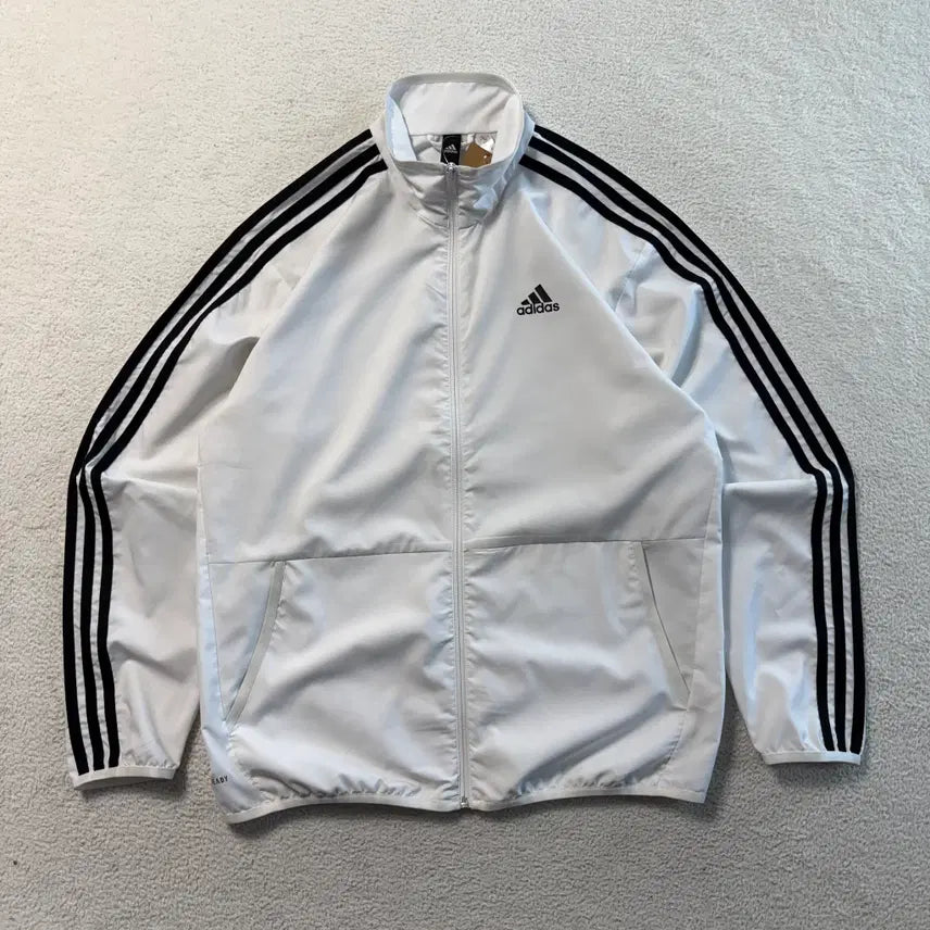[BUNJANG] Adidas White Windbreaker Jacket / 아디다스 화이트 바람막이