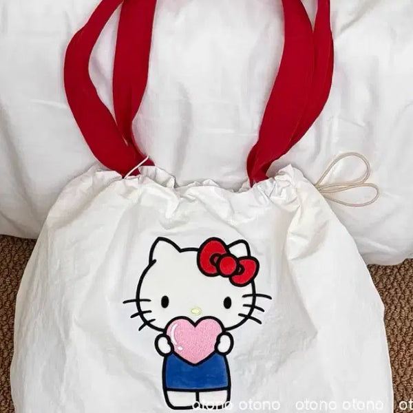 [BUNJANG] Sanrio Hello Kitty String Eco Bag / 산리오 헬로키티 스트링 에코백