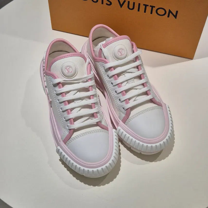 [BUNJANG] Louis Vuitton Squad Trainer Sneakers Pink White Size 36 / (36)루이비통 스쿼드 트레이너 스니커즈 핑크 화이트
