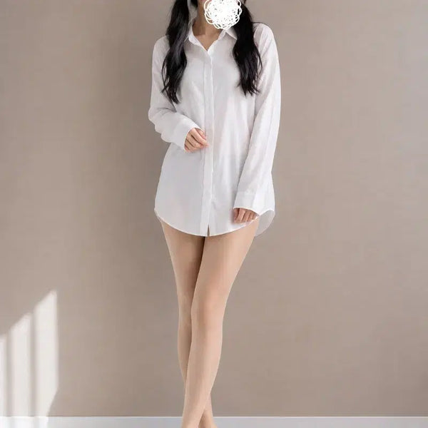 [BUNJANG] Long Blouse / (실착첨부)롱블라우스
