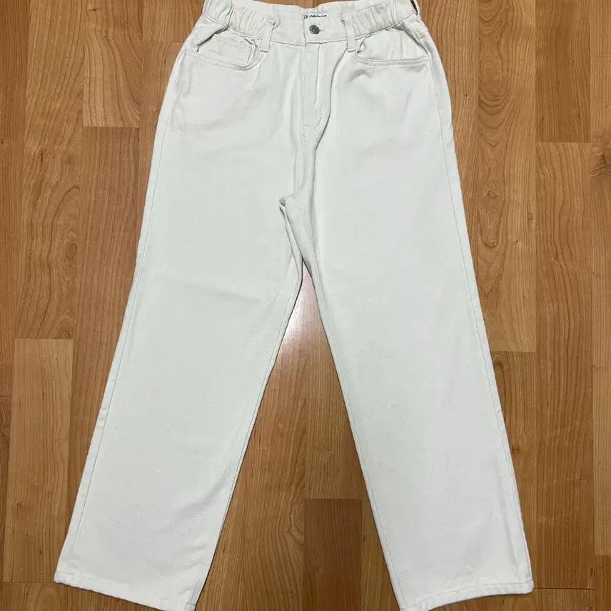 [BUNJANG] Analocord Half-Banding Wide Cream Jeans / [M,Cream]어널러코드 하프밴딩 와이드 크림진