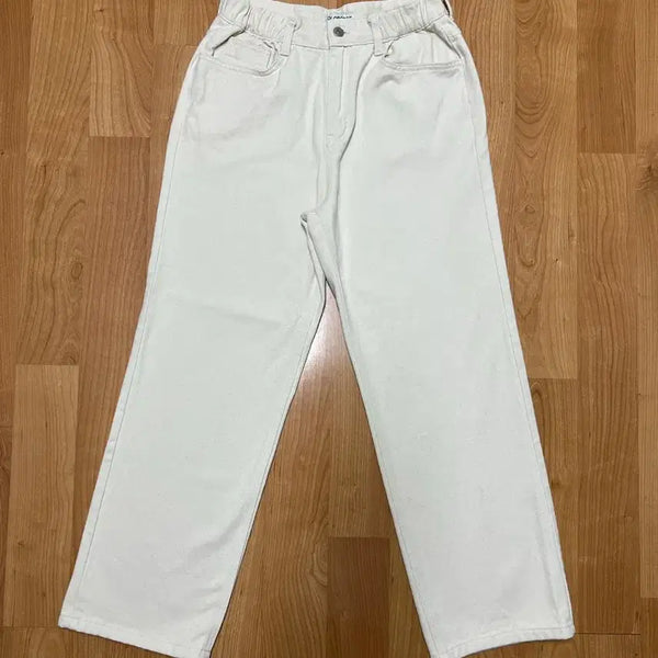 [BUNJANG] Analocord Half-Banding Wide Cream Jeans / [M,Cream]어널러코드 하프밴딩 와이드 크림진