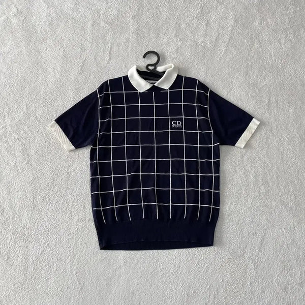 [BUNJANG] Christian Dior Sport 90's Navy Half-Sleeve Knit Polo T-Shirt Women's Size 100 / 100 크리스찬 디올 스포츠 90'S 반팔니트카라티 여성