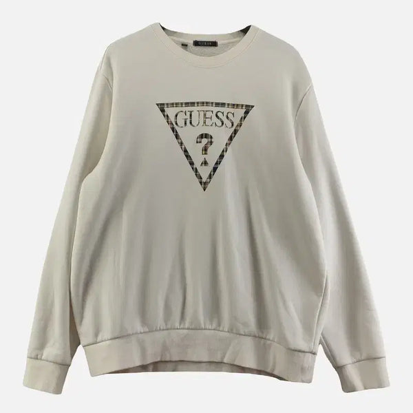 [BUNJANG] Guess Cream Sweatshirt XXL N7783 / 게스 크림 남자 맨투맨 XXL N7783