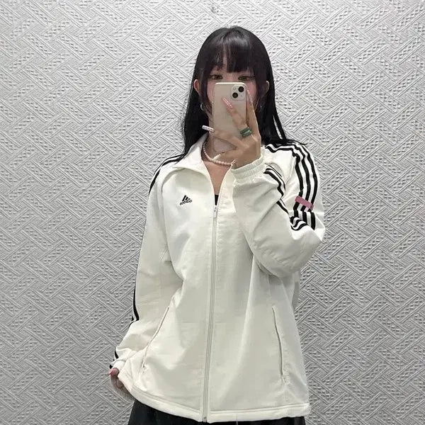 [BUNJANG] Adidas Active Vintage Street Casual Windbreaker Jacket / 아디다스 액티브 빈티지 스트릿 캐주얼 바람막이 자켓 95 C13219