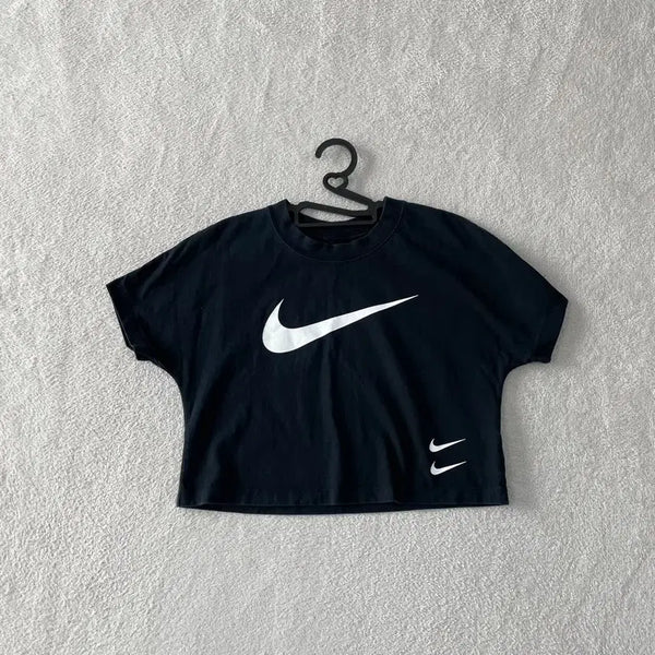 [BUNJANG] Nike Women's Double Swoosh Crop T-Shirt / L 나이키 여성 더블스우시 크롭 반팔티