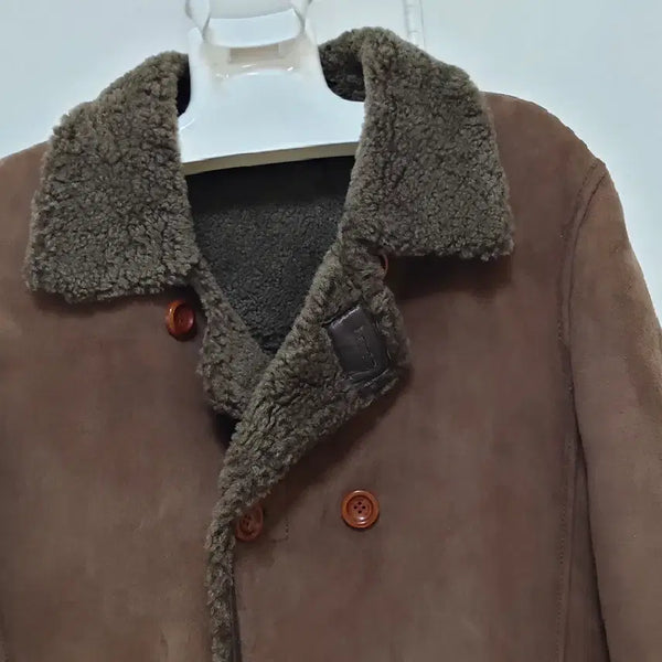 [BUNJANG] Vintage Genuine Sheepskin Shearling Lined Leather Coat Men's Size 100 / 무스탕코트/양가죽/양털/빈티지/정품/남성100