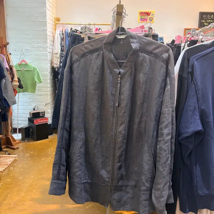 [BUNJANG] Anne Klein Mar Grey Zip-Up Jacket / 앤클라인 마 그레이 집업 재킷