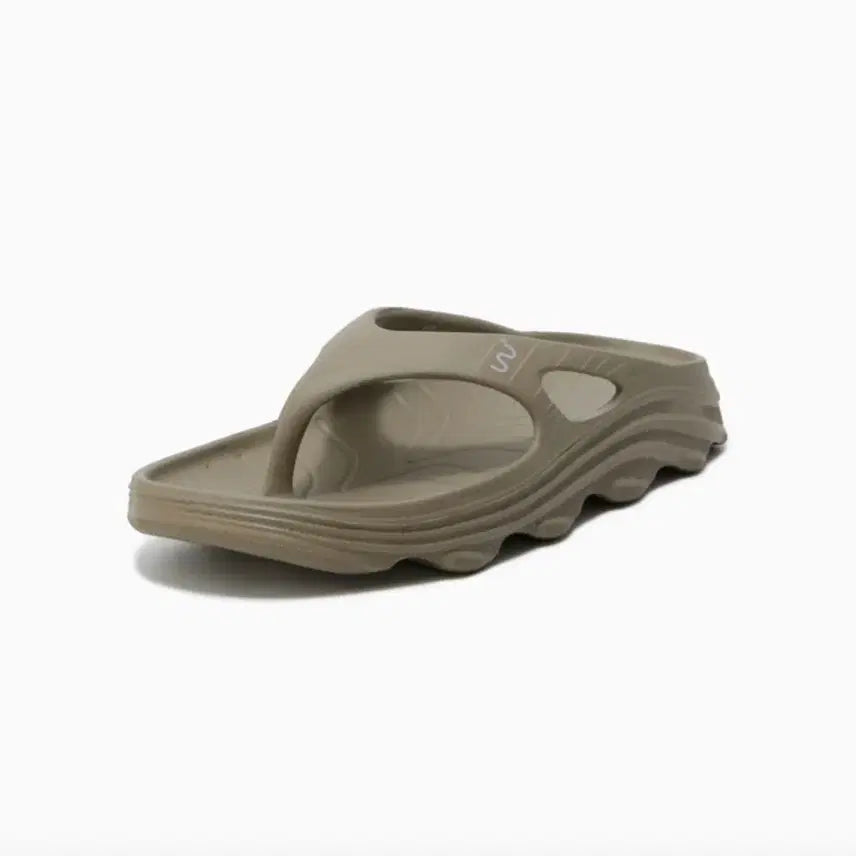 [BUNJANG] DOUBLEU Riva Slide Khaki Sandals / DOUBLEU riva slide 더블유 리바 슬라이드 쪼리 플리플랍
