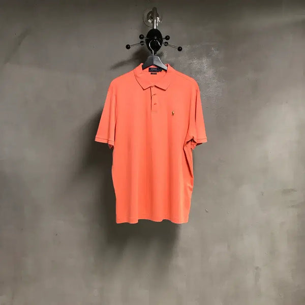 [BUNJANG] Polo Ralph Lauren QR Pique Short Sleeve Polo Shirt Orange L / 폴로 랄프로렌 QR PK 반팔 카라티 오렌지 L