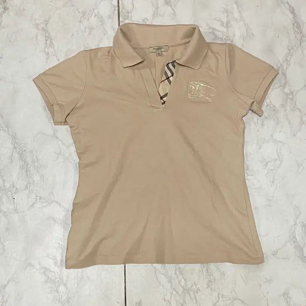 [BUNJANG] Burberry Women's Short Sleeve Polo T-Shirt Size 90 / 버버리 여성 반팔 카라티 여성 90