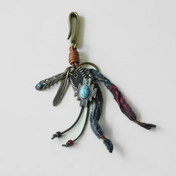 [BUNJANG] Ourself Silver Feather Keychain - Sun / 아워셀브스 키링