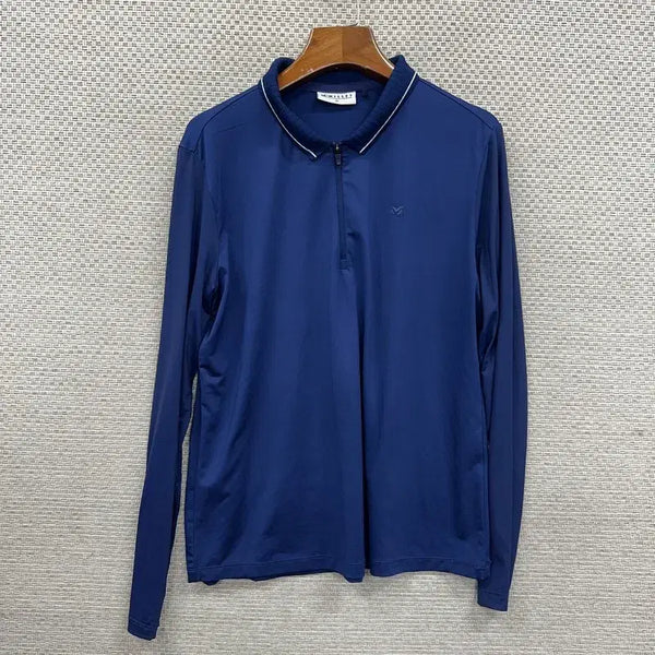 [BUNJANG] Millet Half-Zip Long Sleeve Hiking T-Shirt Size 100 / 밀레 등산 반집업 긴팔티 100 D09234