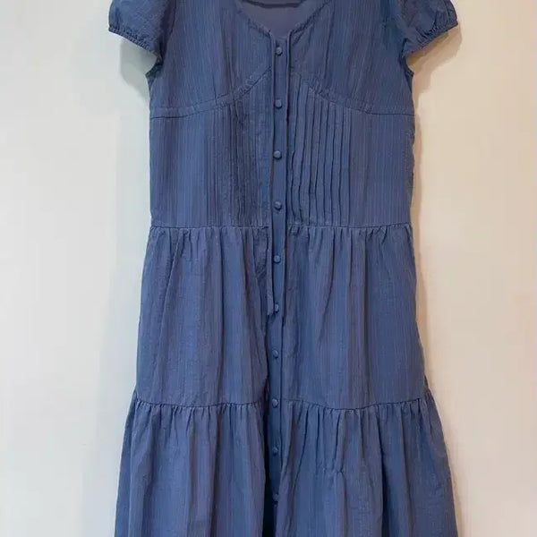 [BUNJANG] Rainy Studio Shirring Blue Dress M / Rainy studio 셔링 블루 원피스 M